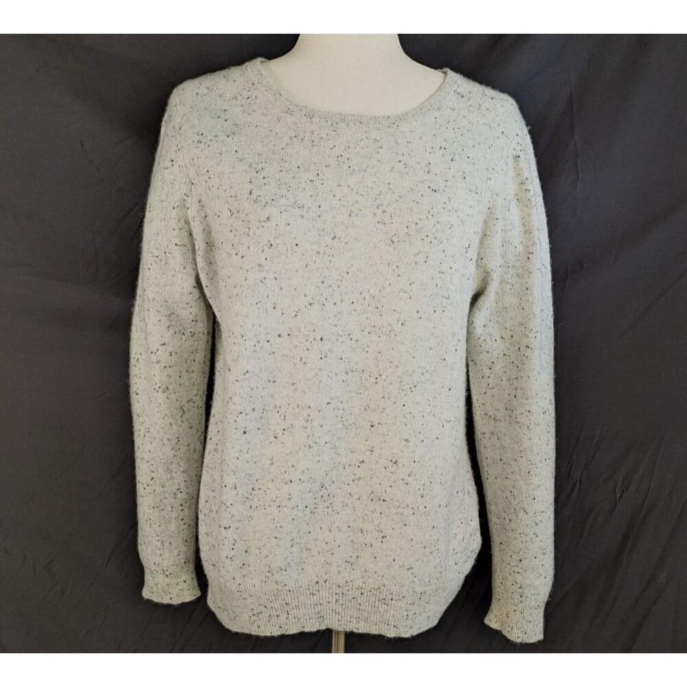 Charter Club Luxury Cashmere Size XL Gray Speckled Pullover Crewneck Sweater